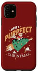 Coque pour iPhone 11 Purrfect Arbre de Noël pour chat Motif fusée