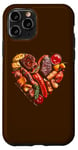 Coque pour iPhone 11 Pro Valentine BBQ Grill Viande Cœur Dad & Chef Food Graphic