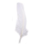 Rayher 85461102 Lot de 8 Plumes d'oie Blanc 16-20 cm