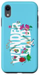 Coque pour iPhone XR Disney Alice in Wonderland Cute Alice Floral Text Logo