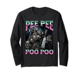 PeePee PooPoo Funny Hard Skeleton Meme Bootleg Long Sleeve T-Shirt