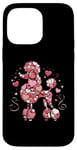 iPhone 14 Pro Max Love Heart Pattern Valentines Day Poodle Love Case