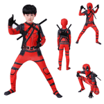 Kids Cosplay Deadpool Kostym Bodysuit Barnkalas Kläder 110