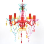 Inlife - Lustre en cristal multicolore