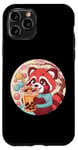 Coque pour iPhone 11 Pro Roter Kawaii Panda avec Bubble Tea