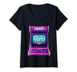 Womens Child of The 1980's Arcade Machine Retro Gamer V-Neck T-Shirt