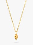 DPT Antwerp Limone Citrine & Diamond Pendant Necklace, Gold