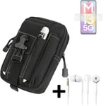 big Holster for Samsung Galaxy M13 5G + earphones pouch sleeve belt bag cover ca