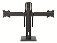 PureMounts Support de Moniteur pour Deux écrans, 2X Support de Moniteur VESA 75x75 à VESA 100x100, réglable en Hauteur en continu, inclinable, pivotant, Rotatif, Noir PM-OFFICE-ST-02