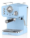 Swan Retro Blue Pump Espresso Coffee Machine