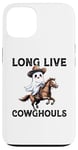 Coque pour iPhone 13 Long Live Cow Ghouls Halloween Cowboy Fantôme Cheval