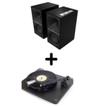 Enceintes actives Hi-Fi Klipsch The Sevens Noir Vendues par paire + Platine vinyle Rega Planar 1 Noir mat