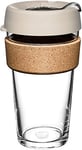 KeepCup Reusable Coffee Cup - Brew Tempered Glass and Natural Cork, L 16oz/454ml - Filter