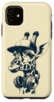 iPhone 11 Giraffe w Headphones DJ Music Gamer Streamer Case