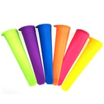 6Pcs Silica gel Lolly Mould 6 Inch Popsicle Molds Ice Cream Mold