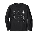 Funny Yoga Tee Skeleton Yoga Namaste for Men Women Long Sleeve T-Shirt