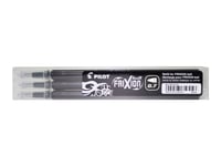 Pilot Frixion Point, Svart, Svart, 0,7 Mm, 3 Styck