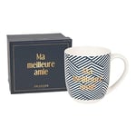 DRAEGER PARIS | Mug rose en céramique "Ma meilleure amie" |Mug thé Idée Cadeau Sœur de coeur, Amie, Meilleure copine, Anniversaire | Mug café avec Coffret Cadeau