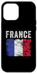 Coque pour iPhone 12 Pro Max Drapeau de la France vieilli – Hommes, femmes, enfants – Drapeau français