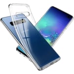 Coque Samsung Galaxy S10 Ultra Transparente Silicone en Gel TPU Souple Coque de Protection avec Absorption de Choc et An