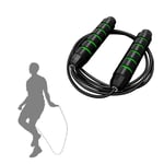 GuangLiu Corde Crossfit Corde a Sauter Pondérée Corde À Sauter Corde à Sauter avec Compteur Corde à Sauter pour l'exercice Vitesse Corde À Sauter Black-Green,3m