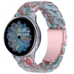 Miimall Resin Strap for Samsung Galaxy Watch 7 FE 6 5 4 40mm 44mm/6 Classic 43mm 47mm/5 Pro 45mm/4 Classic, 20mm Lightweight Band with Stainless Steel Buckle Wristband for Galaxy Watch 7(Jade Red)