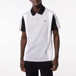 Lacoste Mens Regular Fit Colourblock Polo Shirt in Grey material_cotton - Size Small