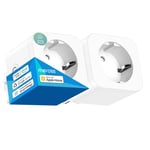 Pr Connectée (Type F), 16A Pr Wifi Compatible Avec Apple Homekit, Alexa Et Google Home, Lot De 2 Pr S Avec Mesure De Consommation Électrique, Commande Vocale Et Contrôle À Distance