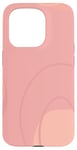 Coque pour iPhone 15 Pro Art minimaliste de couleur neutre rouge clair et rose