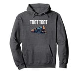 Toot Toot Funny Christmas Holiday Train Festive Artwork Pullover Hoodie