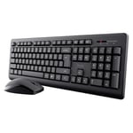 Clavier Et Souris Trust 25434 PRIMO Ensemble De Bureau Sans Fil Noir