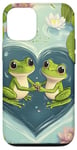 Coque pour iPhone 12/12 Pro Grenouille Cœur Bassin Saint-Valentin