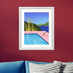 The Art Group Swimming Pool I Framed Print MultiColoured