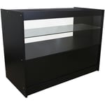 Comptoir de Vente Noir Vitrine C1200 120 cm x 90 x 60 cm mdf épais - Parfait pour tout commerces, Magasin, Réception, Acceuil