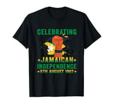 Celebrating Jamaican Independence 6th 1962 Jamaican Flag Map T-Shirt