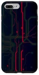 Coque pour iPhone 7 Plus/8 Plus Motif lignes de carte mère avec une superbe couleur rouge