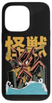 Coque pour iPhone 13 Pro Kaiju Monster Movie City Destruction Japonais Retro Comic