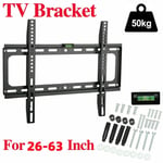 TV WALL BRACKET MOUNT SLIM FOR 26 30 32 40 42 50 63" INCH FLAT 3D LCD LED Uk