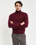 GANT - Turtleneck genser i merinoull til herre wine red