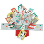 Second Nature 3d Pop Ups Birthday Card with "Happy Birthday" Lettering and Dogs