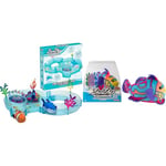 ZHU ZHU Aquarium - Lot : Sébastien Le Poisson Mandarin + Circuit Coquillage - Mini Univers Marin Interactif - Animal Électronique et Parcours Aquatique - Jouet Éducatif pour Enfants - Dès 4 Ans