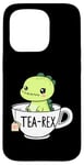 Coque pour iPhone 15 Pro T-Rex Dinosaure Tea Dino Funny Tea-Rex