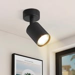 ZMH Plafonnier LED Noir Luminaire de Plafond: Spots de Plafond GU10, 1 Flamme, Orientables à 330°, Moderne Lustre Industriel, Applique Murale pour Salon Chambre Cuisine, sans Ampoule