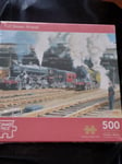 Corner Piece  500 piece jigsaw "Full Steam Ahead" by Trevor Mitchell - NEW