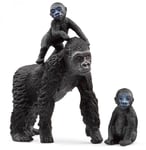 SCHLEICH - Figurine de l'univers des animaux sauvages - Famille de Gorilles d...