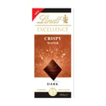 Lindt Excellence Chocolate Bar 100g CRISPY WAFER (Pack of 3) NEW FLAVOUR