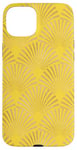 Coque pour iPhone 15 Plus Ambre Glow Jaune Orange Art Déco Motif éventail