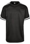 Urban Classics Men's Oversized Stripes Mesh Tee T-Shirt, Black (Black 00007), XX-Large