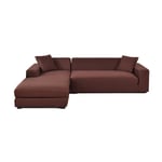 L&h-cfcahl - Housse de canapé de protection en forme de l d'angle en polyester 3 + 2 places 140-185cm + 190-230cm Couleur café Salon Chambre