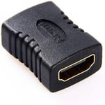 Adaptateur Hdmi Femelle Vers Femelle Hdmi Droit-Connecteur De Tete Droite-Prise En Charge 1080P-Pour Televiseur,Projecteur,Ordinateur Portable,Pc,Etc. Version 1.4-Noir